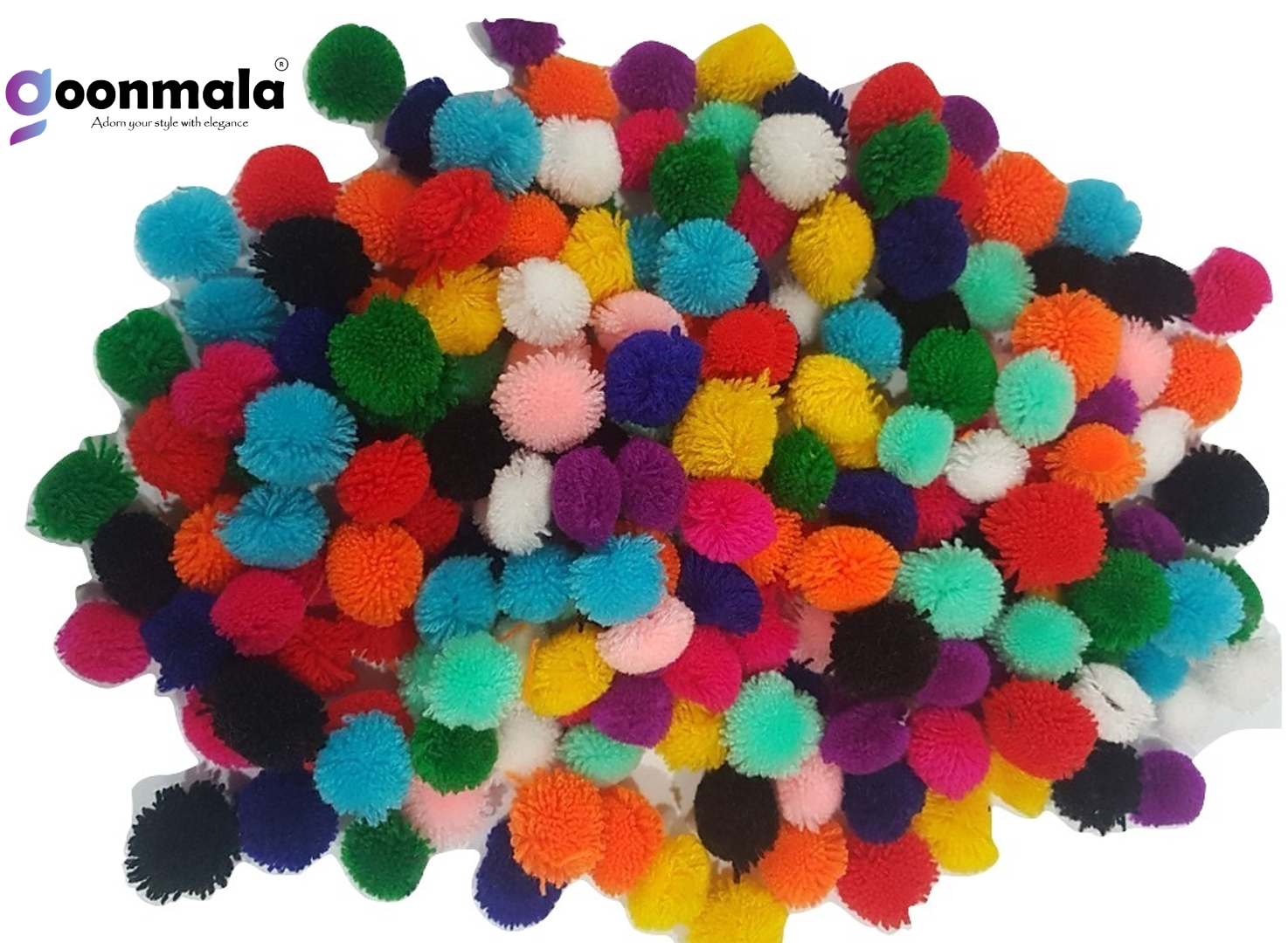 Pom Pom Balls small size,200 Pieces Pom Pom Balls for Arts, Craft and Handicrafts woollen, Multi colour - Image 4