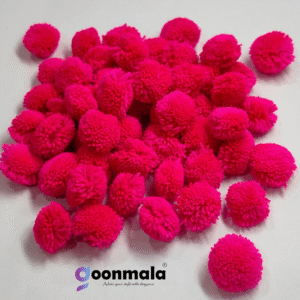 Pom Pom Balls small size,200 Pieces Pom Pom Balls for Arts, Craft and Handicrafts woollen, Rani Pink