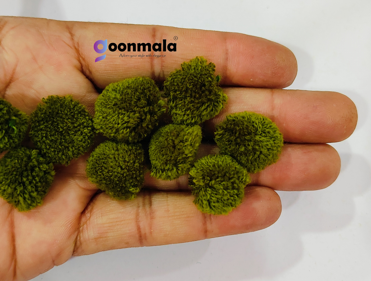 Pom Pom Balls small size,200 Pieces Pom Pom Balls for Arts, Craft and Handicrafts woollen, Mehndi Green - Image 3