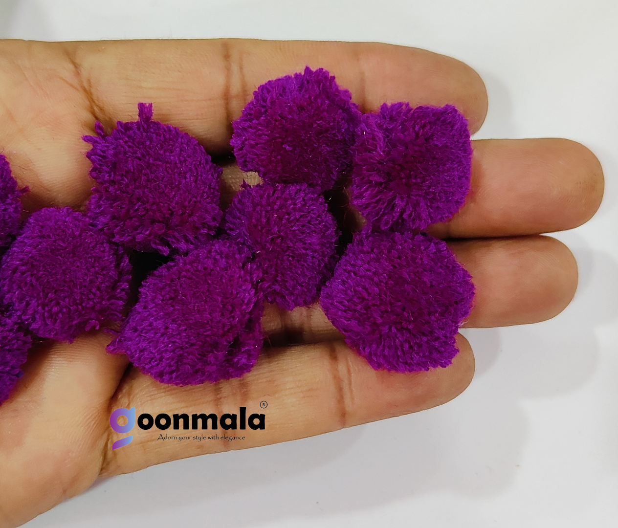 Pom Pom Balls small size,200 Pieces Pom Pom Balls for Arts, Craft and Handicrafts woollen, Purple - Image 3