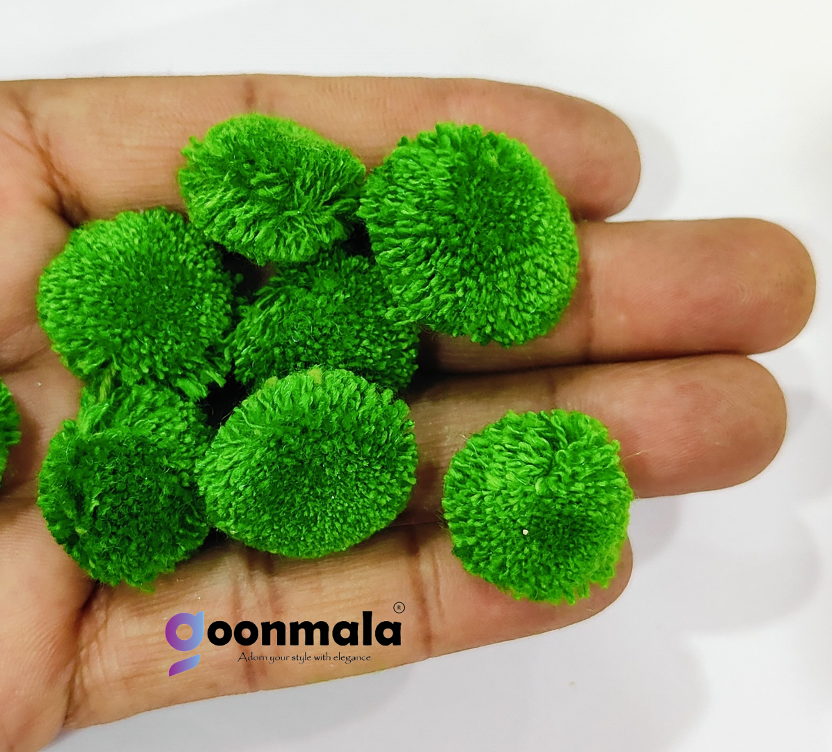 Pom Pom Balls small size,200 Pieces Pom Pom Balls for Arts, Craft and Handicrafts woollen, Green - Image 3