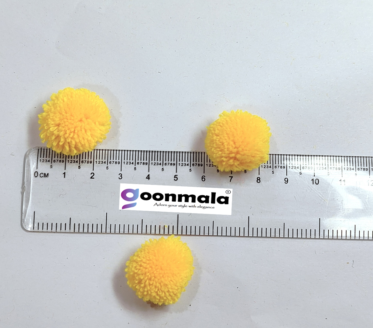 Pom Pom Balls small size,200 Pieces Pom Pom Balls for Arts,Craft and Handicrafts woollen, Yellow - Image 2