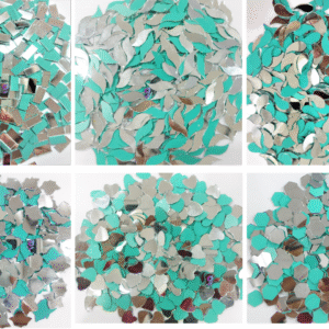 Mirror beads For Jewellery Making, Craft Work and Lippan Art Work, Silver 6 shape Unique mirror, 6x100