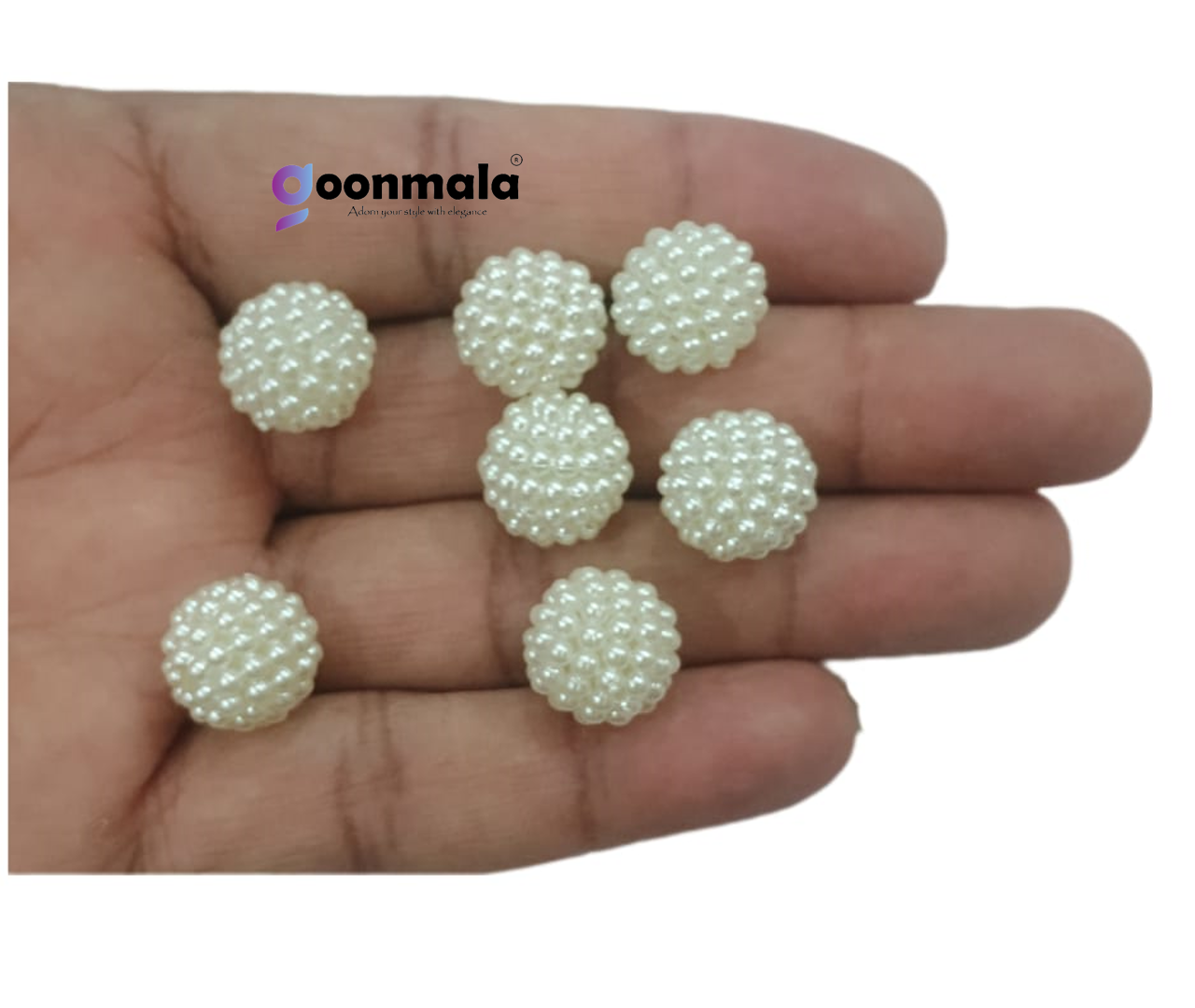 Designer Pearl Beads openable for Craft Jewllery Embroidery, Arts & Craft, decoration works, 14mm Dia - Image 2