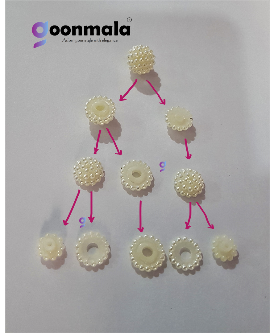 Designer Pearl Beads openable for Craft Jewllery Embroidery, Arts & Craft, decoration works, 14mm Dia - Image 4