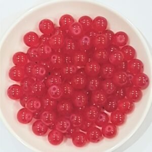 Glass beads for bracelet, Rakhi, Jewellery making, 8mm ,Red, 100 pieces