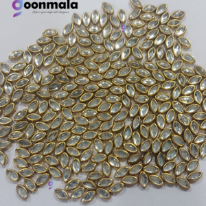 Kundan stone For Jewellery making, Bangles Embroidery Craft & Cloth Works, 3x6 mm Eye Sliver 500 pieces