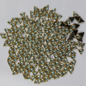 Kundan stone For Jewellery making, Bangles Embroidery Craft & Cloth Works, 10mm Triangle Sliver 500 pieces