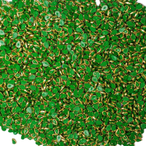Kundan stone For Jewellery making, Bangles Embroidery Craft & Cloth Works, Plastic Drop Kundan 4x6mm, 500 pieces, Green