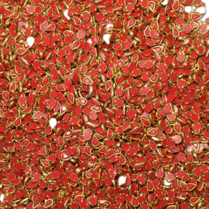 Kundan stone For Jewellery making, Bangles Embroidery Craft & Cloth Works, Plastic Drop Kundan 4x6mm, 500 pieces, Red