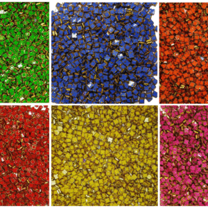 Kundan stone For Jewellery making, Bangles Embroidery Craft & Cloth Works, Plastic Square Kundan 4x4mm, 6 coloue, 100 pieces each