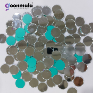 Mirror beads For Jewellery Making, Craft Work and Lippan Art Work, Silver Round 14mm 300 Pieces