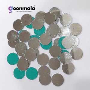 Mirror beads For Jewellery Making, Craft Work and Lippan Art Work, Silver Round 18mm 100 Pieces