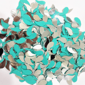 Mirror beads For Jewellery Making, Craft Work and Lippan Art Work, Silver Aam shape 20mm, 500 Pieces