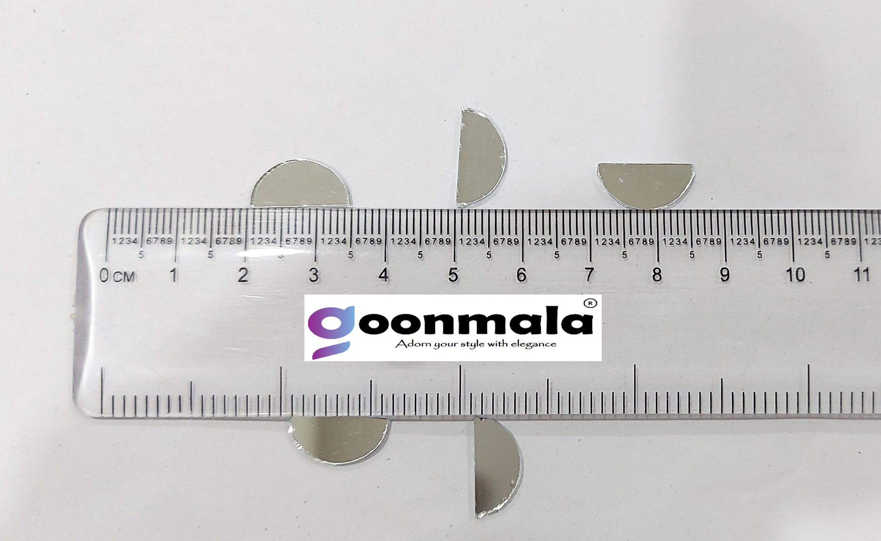 Mirror beads For Jewellery Making, Craft Work and Lippan Art Work, Silver Half Circle 14mm 500 Pieces - Image 2