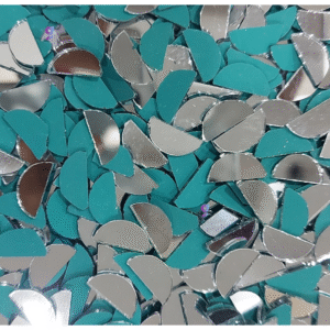 Mirror beads For Jewellery Making, Craft Work and Lippan Art Work, Silver Half Circle 14mm 500 Pieces