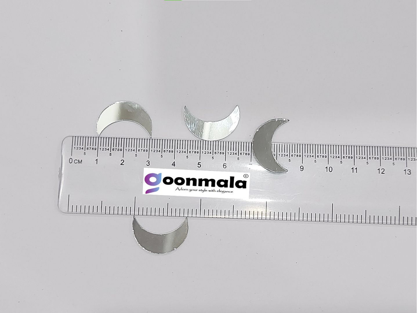 Mirror beads For Jewellery Making, Craft Work and Lippan Art Work, Silver Moon 20mm 500 Pieces - Image 2