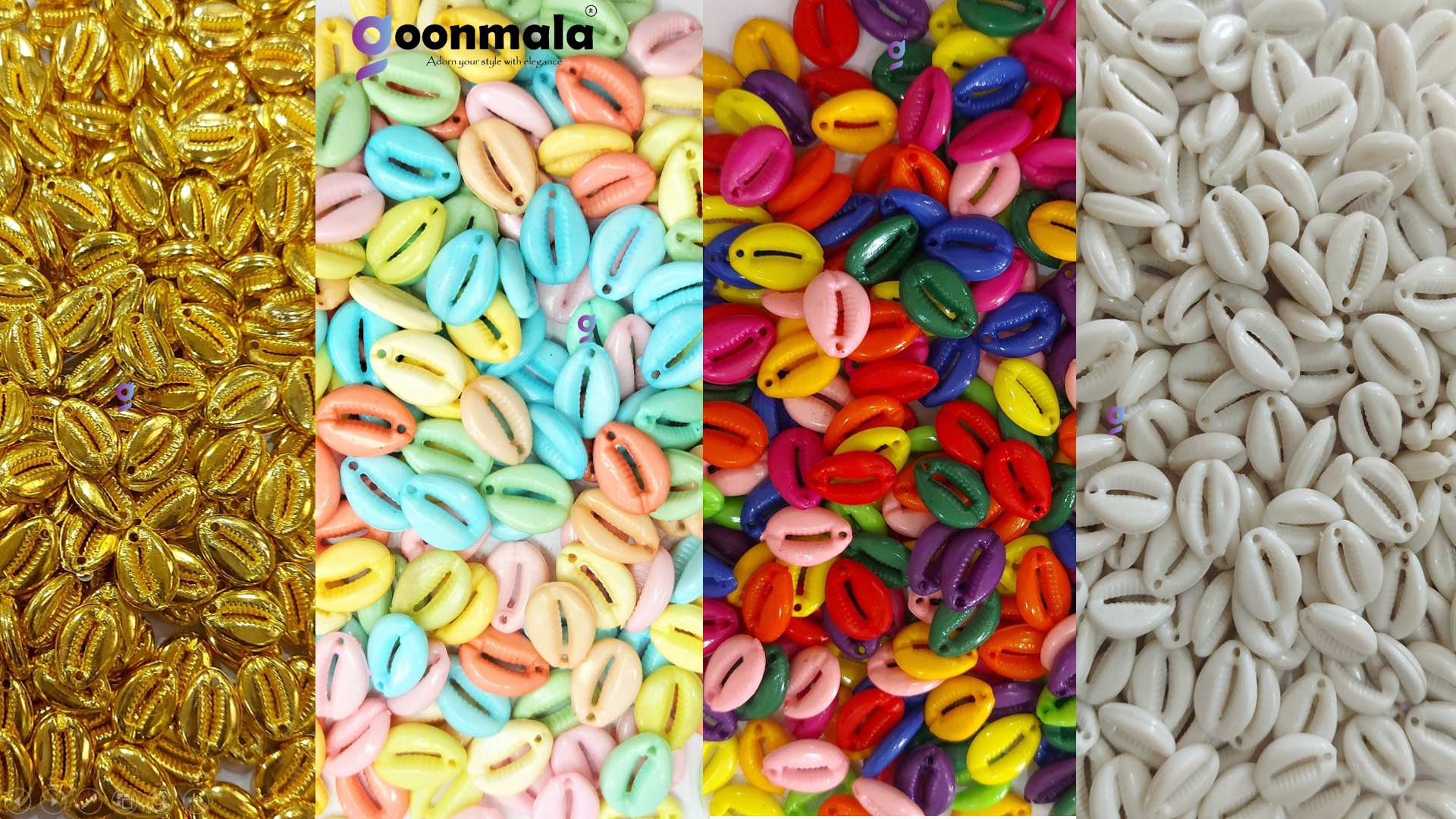 Multi Colour Artificial (CCB) kodi/Cowrie for Craft, Jewllery, Bracelet, Rakhi, Embroidery Work 200 Piece - Image 4