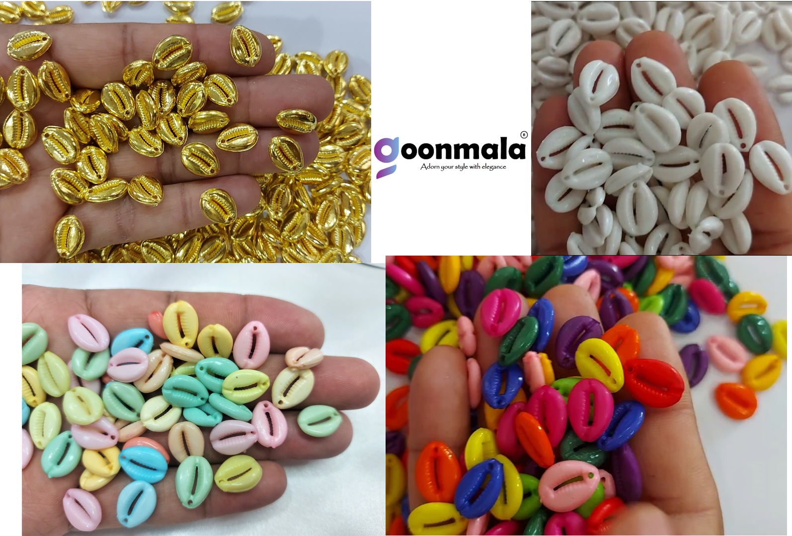 Multi Colour Artificial (CCB) kodi/Cowrie for Craft, Jewllery, Bracelet, Rakhi, Embroidery Work 200 Piece - Image 3