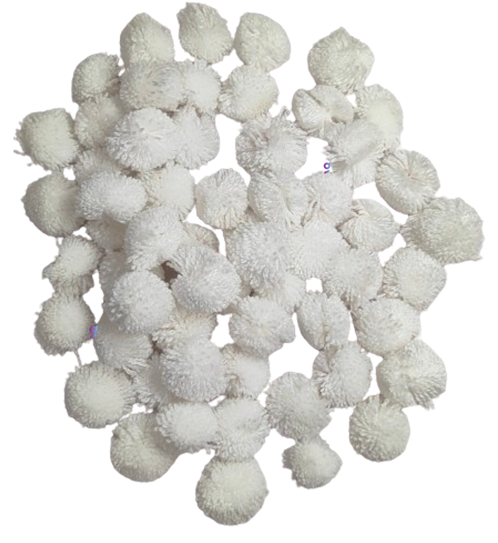 Pom Pom Balls small size,200 Pieces Pom Pom Balls for Arts, Craft and Handicrafts woollen, White