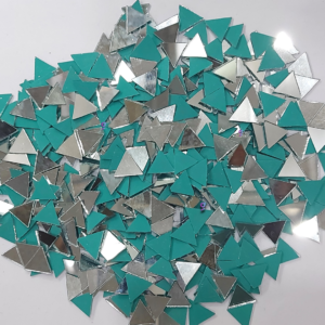 Mirror beads For Jewellery Making, Craft Work and Lippan Art Work, Silver Triangle shape