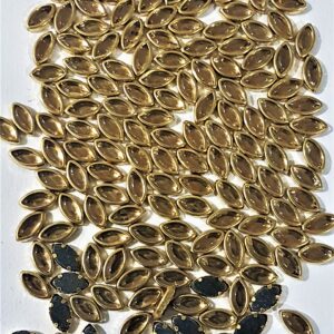 Kundan stone For Jewellery making, Bangles Embroidery Craft & Cloth Works, 4x8mm Eye Golden, 500 pieces