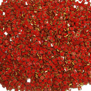Kundan stone For Jewellery making, Bangles Embroidery Craft & Cloth Works, Plastic Square Kundan 4x4mm, 500 pieces, Red