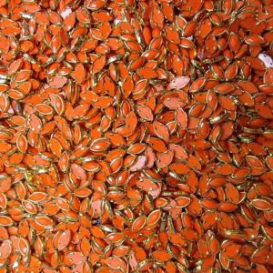 Kundan stone For Jewellery making, Bangles Embroidery Craft & Cloth Works, Plastic Eye Kundan 4x8mm, 500 pieces, Orange