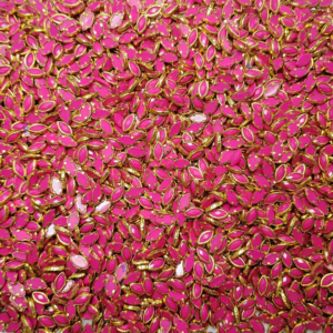 Kundan stone For Jewellery making, Bangles Embroidery Craft & Cloth Works, Plastic Eye Kundan 4x8mm, 500 pieces, Pink